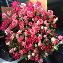 Букет из 29 веточек кустовых роз