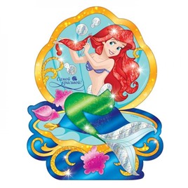 Картина мерцающей фольгой "Самой красивой" Принцессы: Ариэль, арт. 1740415, В наборе:, Инструкция