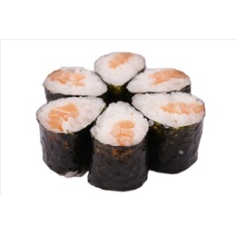 Мини роллы с копченым лососем