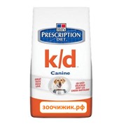 Сухой корм Hill's Dog k/d для собак (лечение II стадии почечной недостаточности ) (12 кг)