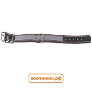 Ошейник Collar со светоотражающей лентой, черный (25*38-50см)