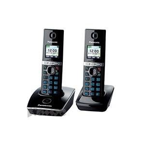 Телефон Panasonic KX-TG8052RUB чёрный,доп.трубка,ЖК цвет.дисплей