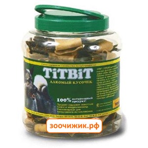 Лакомство TiTBiT для собак бантики с желудком говяжьим - банка пластиковая (4.3л)