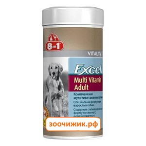 Витамины 8in1 Eur Excel Multi Vitamin для собак (для взрослых) (70таб) (250мл)