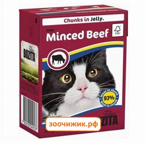 Консервы Bozita для кошек кусочки в желе рубленая говядина (Tetra Pak) (370 гр)