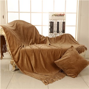 Косичка (кофе) Плед 160х220