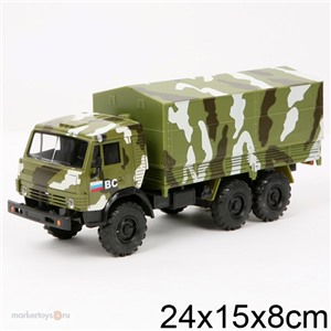 Модель KAMAZ-04 Технопарк метал. Камаз Военный