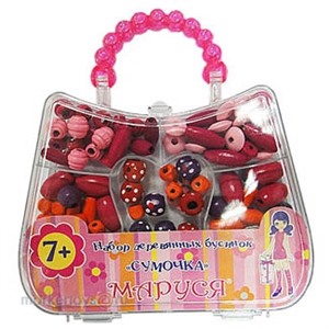 Набор дер.бусин 47494 Сумочка в ассорт.