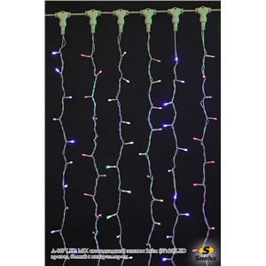  Sneha A-007 LED MIX светодиодный занавес 2х3м (37х20)LED провод белый с контроллером