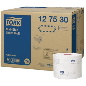Туалетная бумага Tork Mid-size Advanced в миди рулонах (T6), 127530