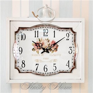   Часы металлические White Peony 42.5*5.5*51.5 см