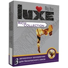 Цветные презервативы LUXE Rich collection - 3 шт.