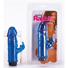 Вибратор с отростком Mini Rabbit Vibe Blue 2K142A-BLU-BCDSC