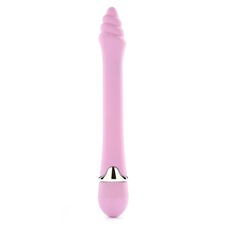 Тонкий розовый вибратор THE CARRIE B. TWISTER - 17,5 см.