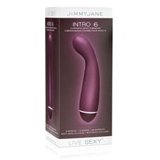 Фиолетовый вибромассажер Intro 6 Purple для G-массажа - 17 см.