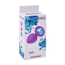 Анальная пробка Emotions Cutie Small Purple light blue crystal 4011-03Lola