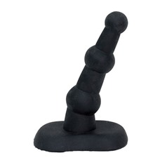 Чёрный анальный стимулятор с широким основанием EXHILARATOR ANAL PLUG 4 BLACK - 10,2 см.