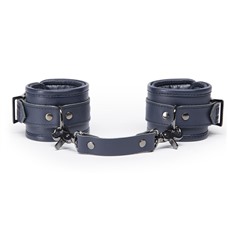 Тёмно-синие кожаные наручники No Bounds Collection Wrist Cuffs