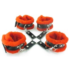 Набор оков с красным мехом BDSM Light