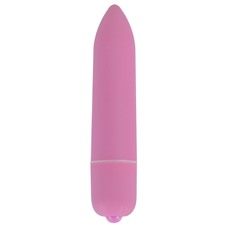 Розовая удлинённая вибропуля Power Bullet Pink - 8,3 см.