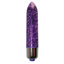 Стильный мини-вибратор со змеиным принтом RO-80MM 7-SPEED PURPLE PITON