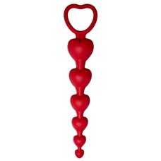 Бордовая анальная цепочка Love Beam - 19 см.