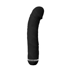 Чёрный вибратор-реалистик PURRFECT SILICONE DELUXE 7.5INCH - 19 см.
