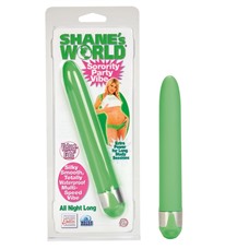 Салатовый вибратор Shanes World - 15,5 см.