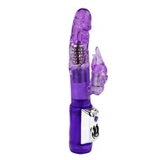 Фиолетовый вибратор Super Sex Rabbit - 21,5 см.