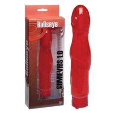 Красный вибромассажёр Bullseye - 16,5 см.