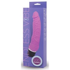 Розовый вибромассажёр с венками Endless Vibe - 20 см.