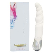 Белый вибромассажер EUPHORIA VIBE THERAPY - 23,5 см.