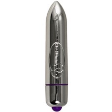 Серебристая вибропулька RO-80MM 7-SPEED CHROME - 7,9 см.