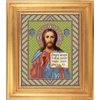 Вышивка бисером  "ИИСУС ВСЕДЕРЖИТЕЛЬ" 18х 22см арт.И013