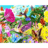 Картина для рисования по номерам "Бабочки и колибри" арт. GX 5078 m