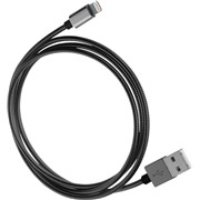 Кабель Qumo (21745) Apple 8-pin MFI темно-серый Fullmetal