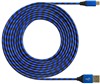 Кабель DF aZebra-02 micro USB (blue/black) 1 м, 1.8A (нейлоновая оплетка)