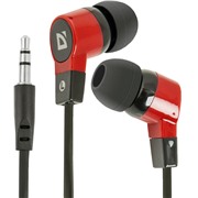 Наушники Defender Basic 619 черные+красный