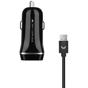 Авто З/У Prime Line (2226) 2 USB 2.4A + кабель micro USB черный. 1.2м