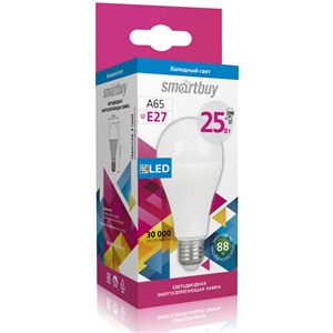 Светодиодная лампа Smartbuy SBL-A65-25-60K-E27 холодный свет