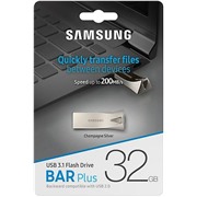 USB флеш накопитель 32 Gb Samsung BAR Plus серебристый USB 3.1 / 200Mb/s  / MUF-32BE3/APC