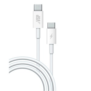 Кабель BoraSCO (38527) USB-C  -  USB-C белый, 1 м, 5A Power Delivery