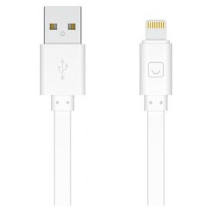 Кабель Prime Line (7214) Apple 8-pin белый плоский, 1.2 м