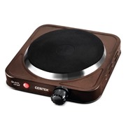 Плитка электрическая CENTEK CT-1506 коричневый 1000Вт, 1 конф., чугун 155мм, усиленный корпус