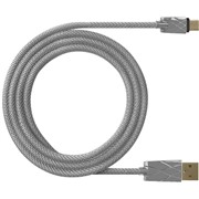 Кабель DF cMetal-01 USB-C (silver) 1 м, 1.8A (металлическая оплетка)