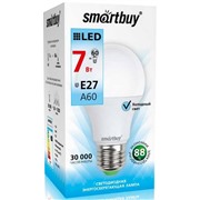 Светодиодная лампа Smartbuy E27 / A60 /  7Вт/холодный SBL-A60-07-40K-E27-N