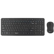 Комплект беспроводной Gembird KBS-8003 черный 2.4ГГц/1200Dpi/ ножничный механизм клавиш