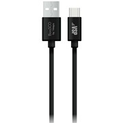 Кабель BoraSCO (37340) USB-C черный, 1 м, (упаковка zip lock)