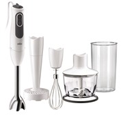Блендер BRAUN MQ 3137 WH Sauce+ 750 Вт, нож из нерж.стали, изм., венчик, стакан