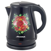 Чайник АКСИНЬЯ КС-1051черный, узоры 1,8л, 2000Вт